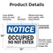 Signmission Occupied Do Not Enter OSHA Notice Sign, Plastic, 14in W x 10in L, 2PK OS-2PACK-NS-P-1014-L-16923 - alternate 2